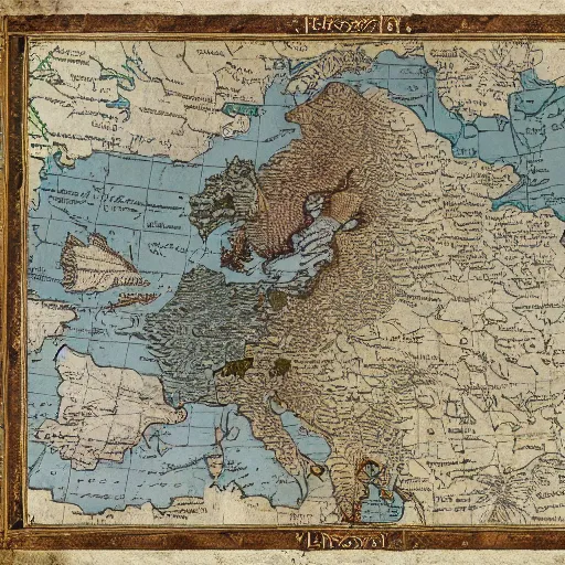 Image similar to an artistic cartography map of yugoslavia, by leonardo da vinci and gerard mercator. intricate, hd, 4 k, realism, hyperrealistic painting, art of illusion, cryengine, finalrender, unreal engine