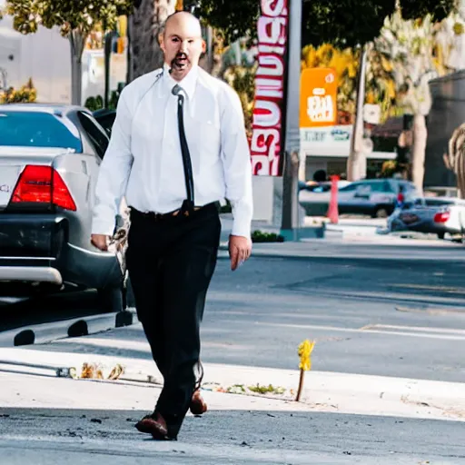 Image similar to andrew tate walking in las angeles