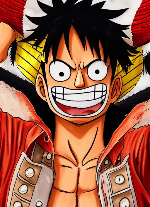 Monkey D Luffy As a Real Person Frontlight FullHD Warm · Creative Fabrica