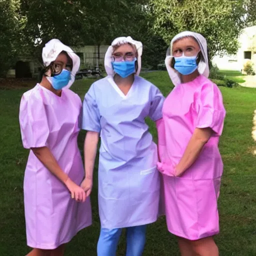 Image similar to nurses wearing plastic dresses