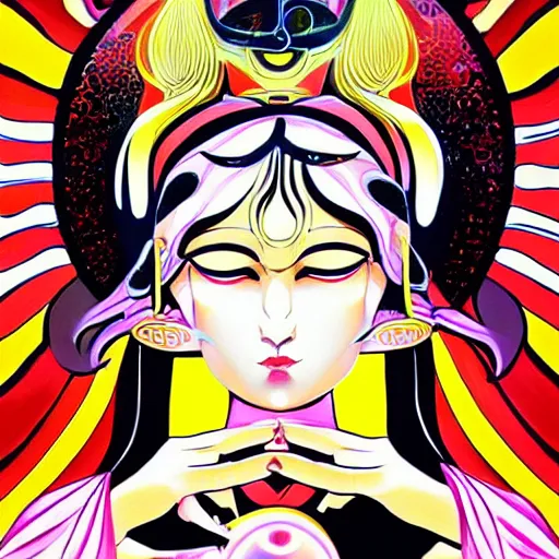 Prompt: hecate goddess, symbolic, super detailed, by tomokazu matsuyama by ilya kuvshinov