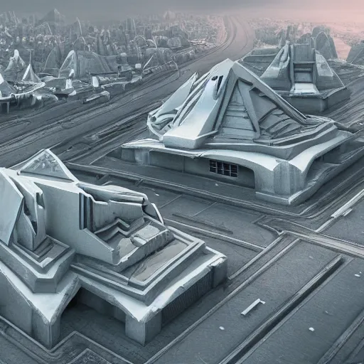 Image similar to realistic scene of concrete pyramid city , futuristic, 16:9, style of greig fraser, 4k, highly detailed, cinematic