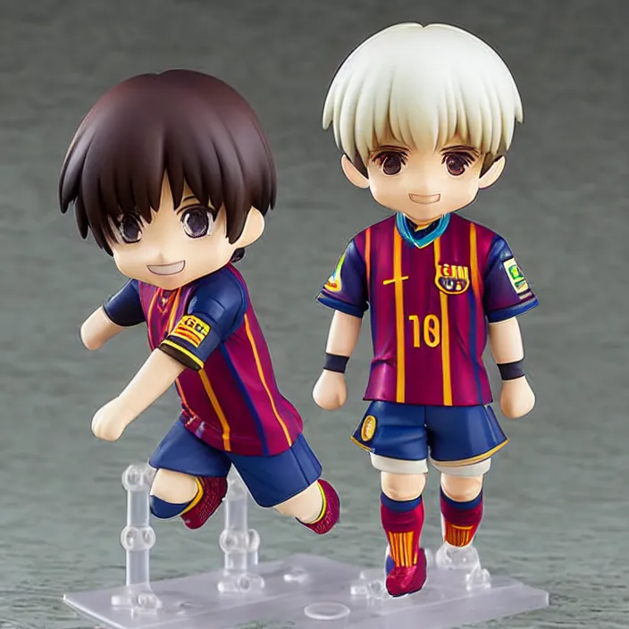 Prompt: lionel messi, an anime nendoroid of lionel messi, figurine, detailed product photo