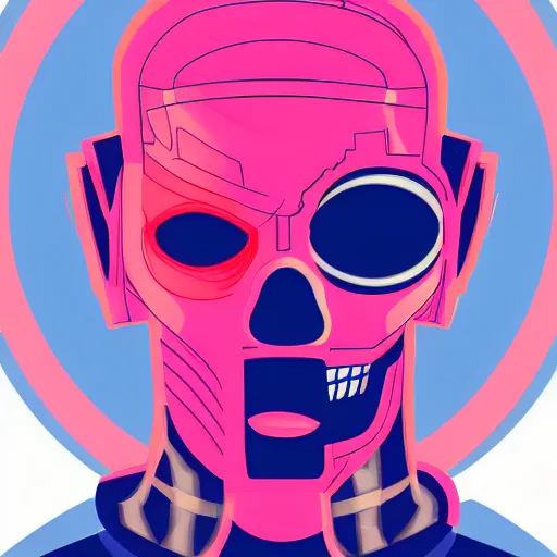 Prompt: to be or not to be, vector graphics, cyberpunk