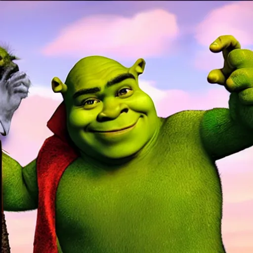 Image similar to shrek in a ghetto photo