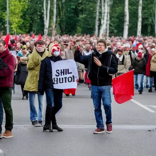 Image similar to A typical Belarusian protest