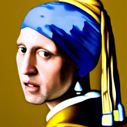 Prompt: jason statham with a pearl earring by vermeer
