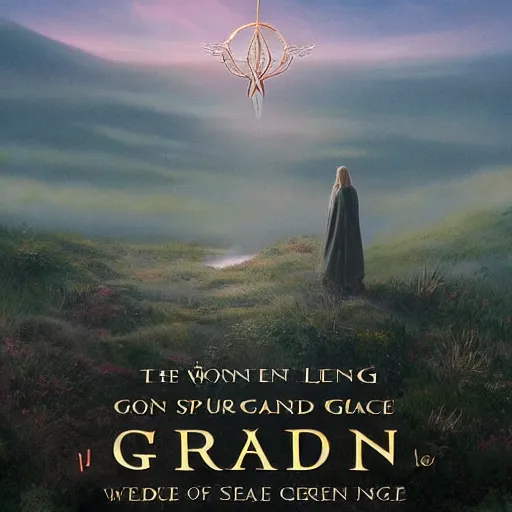 Image similar to The losers who have long been spurned by golden grace and expelled from the middle place will be guided by grace. You who are still alive, those who have long lost grace, stand in front of the Elden Ring along the road above the sea of fog, leading to the Middle Land