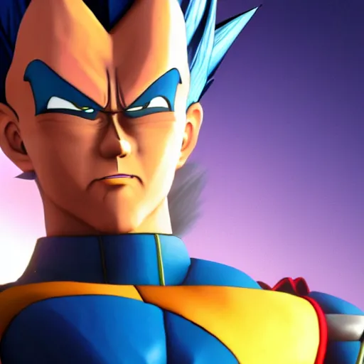 Prompt: vegeta, rendered in sfm, 4 k - 7