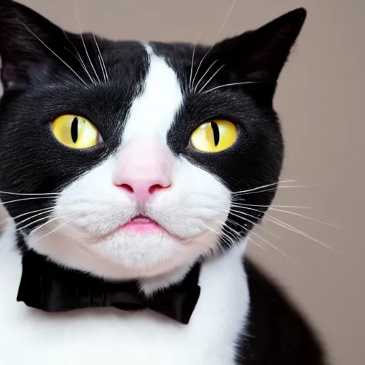 Image similar to a tuxedo kitty with a spot by the cheek