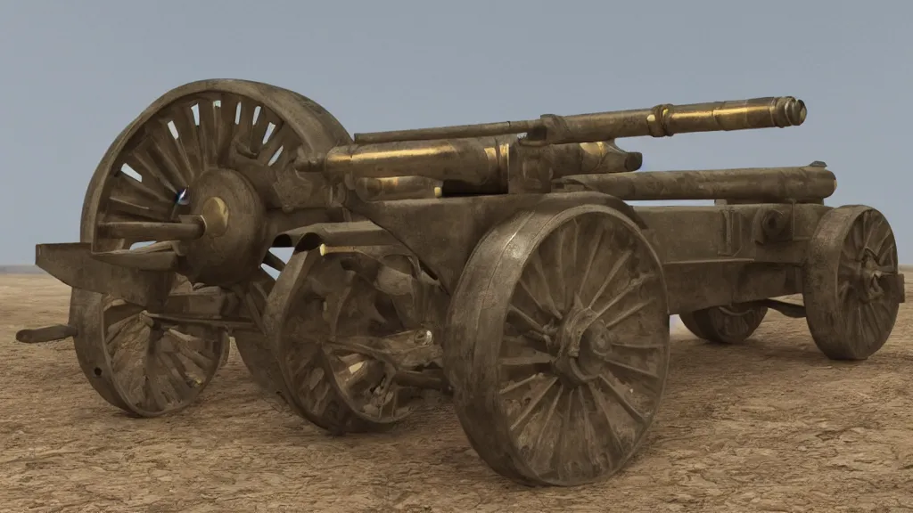 Image similar to artillery cannon, high quality, high detail, photorealistic,