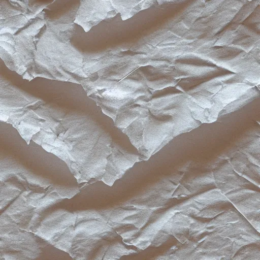 Prompt: white softly crinkled paper texture 4k