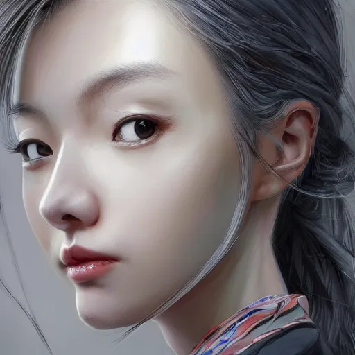 Prompt: dynamic composition, motion, ultra-detailed, incredibly detailed, a lot of details, amazing fine details and brush strokes, colorful and grayish palette, smooth, HD semirealistic anime CG concept art digital painting, watercolor oil painting of a young office lady, by a Chinese artist at ArtStation, by Huang Guangjian, Fenghua Zhong, Ruan Jia, Xin Jin and Wei Chang. Realistic artwork of a Chinese videogame, gradients, gentle an harmonic grayish colors.