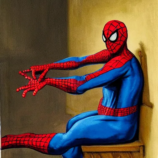 Image similar to spiderman by vermeer