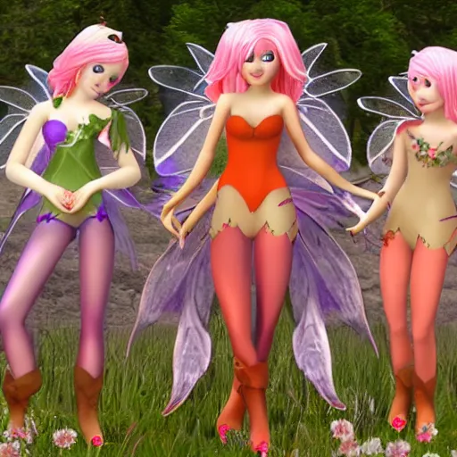 Prompt: lesbian fairies