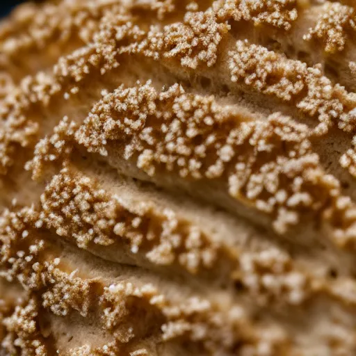 Image similar to a macrophoto of a bread crumb, photography,