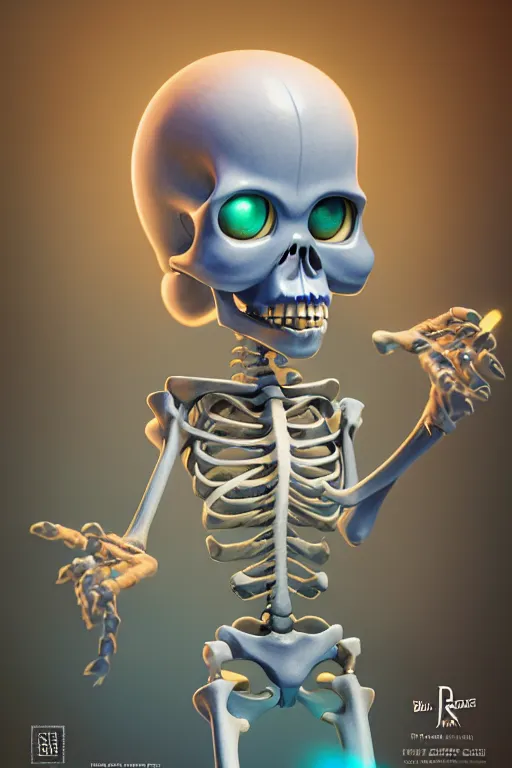 Prompt: a blue tailed skeleton, isometric 3d, ultra hd, character design by Mark Ryden and Pixar and Hayao Miyazaki, unreal 5, DAZ, hyperrealistic, octane render, cosplay, RPG portrait, dynamic lighting, intricate detail, summer vibrancy, cinematic