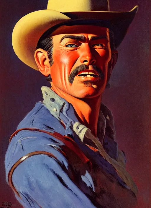 Image similar to old west cowboy. portrait by jean giraud and anton otto fischer and john philip falter and will eisner and gil elvgren