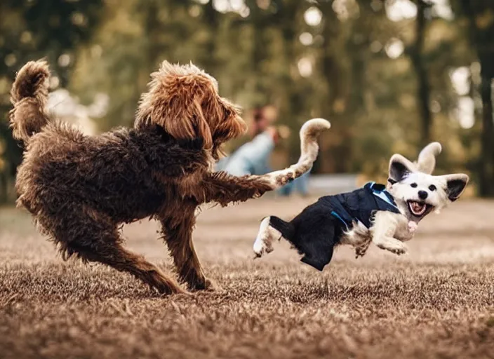 Image similar to baby and dog playing together