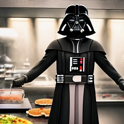 Prompt: A still of Darth Vader dressed as a chef. Extremely detailed. Beautiful. 4K. Award winning.