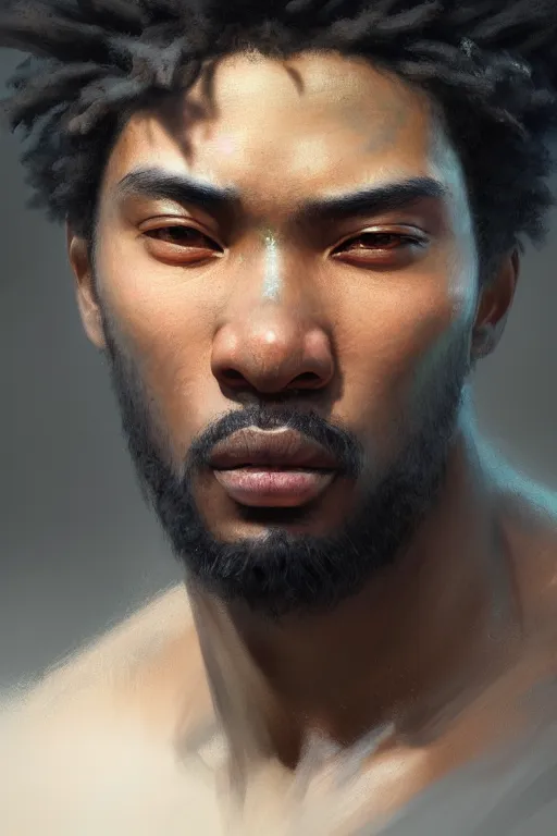 Prompt: ultra detailed close up facial portrait of jermaine clement, extremely detailed digital painting, in the style of fenghua zhong and ruan jia and jeremy lipking and peter mohrbacher, mystical colors, rim light, beautiful lighting, 8 k, stunning scene, raytracing, octane, trending on artstation