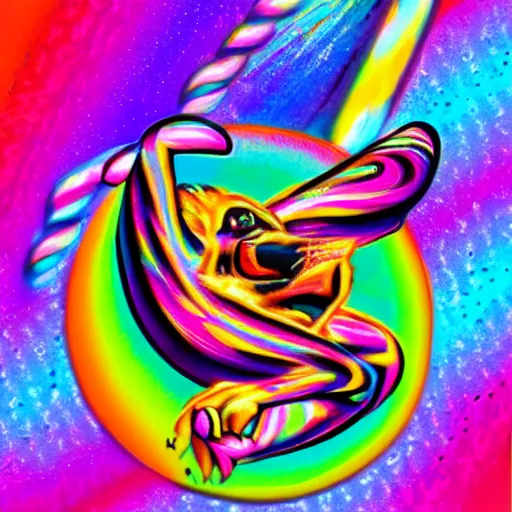 Image similar to Yo-Yo art in the style of Lisa Frank