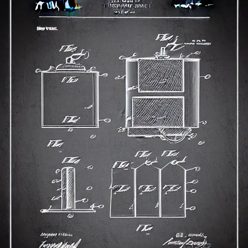 Prompt: a patent poster for a goldberg time machine.