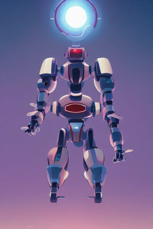 Image similar to metabots medabots medarotto medarot robot minimalist comics, behance hd by jesper ejsing, by rhads, makoto shinkai and lois van baarle, ilya kuvshinov, rossdraws global illumination ray tracing hdr radiating a glowing aura