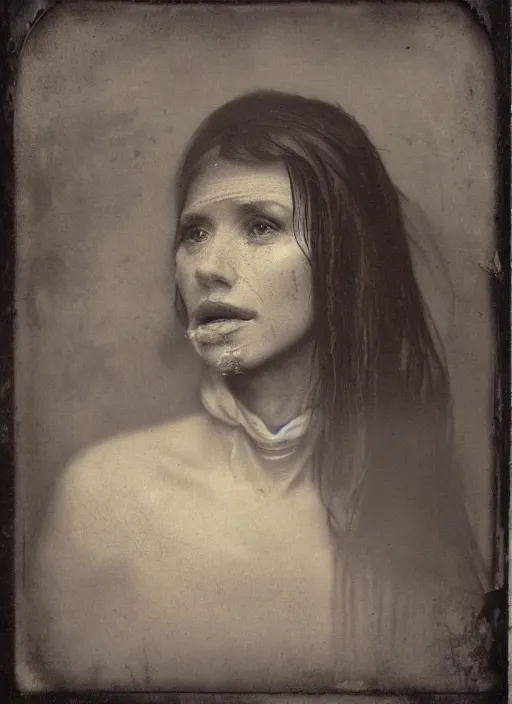 Image similar to old wet plate collodion photography portrait, hyper realistic, elegant, highly detailed, parallax, leica, medium format, by jheronimus bosch and greg rutkowski and louis jacques mande daguerre
