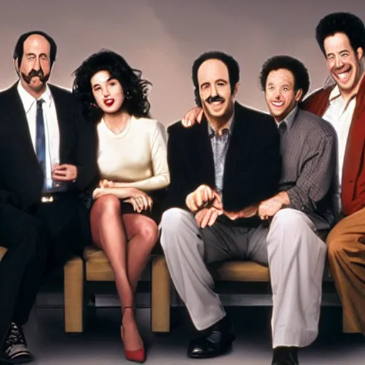 Image similar to the cast of seinfeld, by jeehyung lee