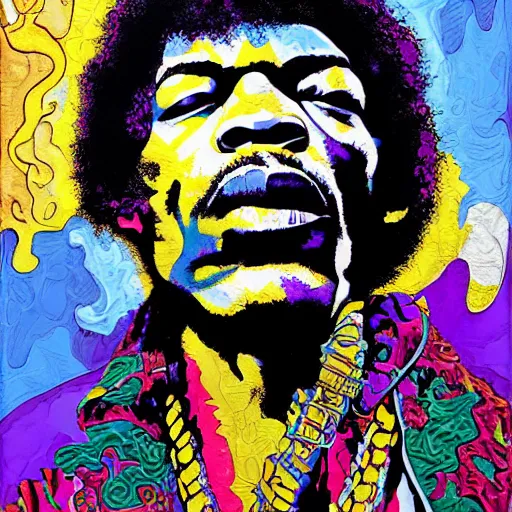 Image similar to Jimi Hendrix by Jeffrey Smith and Erin Hanson and Chad Knight