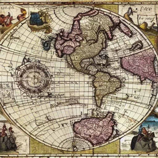 Image similar to 1 6 th century map of the portuguese empire on the planet of mars, old, colonization, age of discoveries
