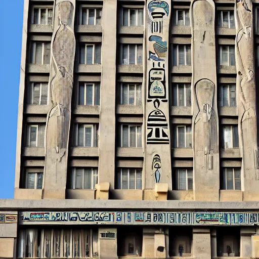 Image similar to egyptian revival art-deco building