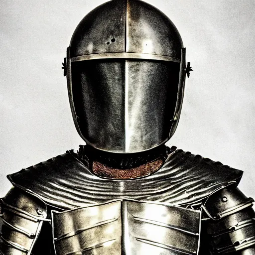 Prompt: a knight wearing a helmet shaped like a mohawk