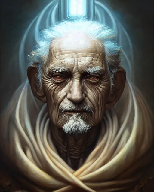 Image similar to a detailed portrait of dreampunk old man by Tomasz Alen Kopera and Peter Mohrbacher