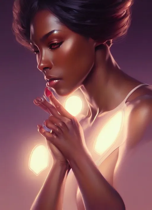 Prompt: ultra realistic illustration, handsome black women. intricate, elegant, highly detailed, digital painting, artstation, concept art, smooth, sharp focus, illustration, art by artgerm and greg rutkowski and alphonse mucha and wlop