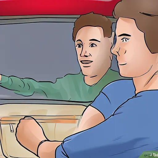 Image similar to a person driving a truck, wikihow