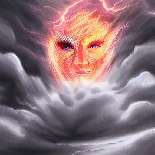 Image similar to i regret, storm is coming to get me, digital painting, futured, ultra detailed