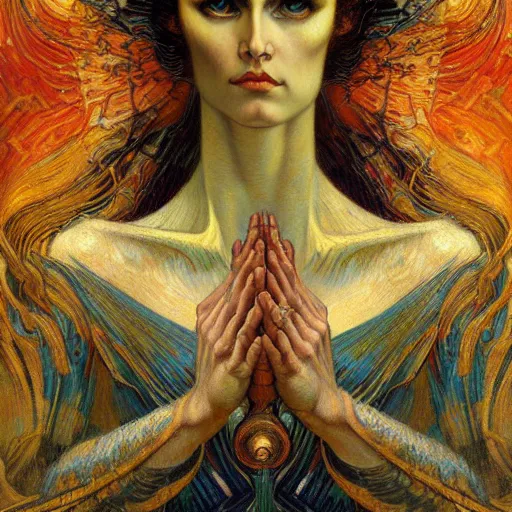 Image similar to Divine Chaos Engine by Karol Bak, Jean Delville, and Vincent Van Gogh, Van Gogh