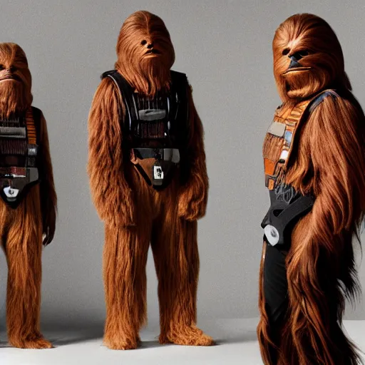 Image similar to photograph of a new nike collaboration with chewbacca