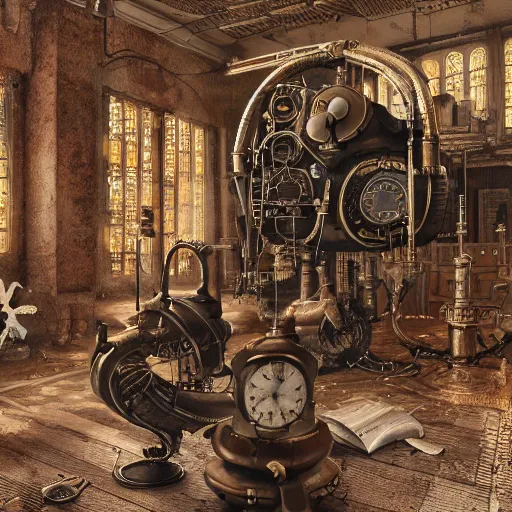 Prompt: a fantastic vacuums, steampunk, intricate details, ink on paper, scientific, Highly detailed labeled, octane render,, Photorealistic, hyper realistic, ultra realistic, 4k