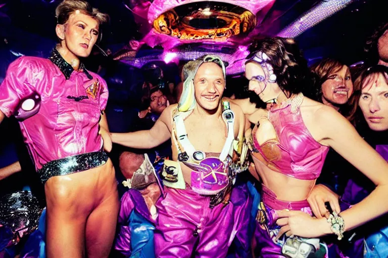 Prompt: an astronauit in a nightclub by david lachapelle