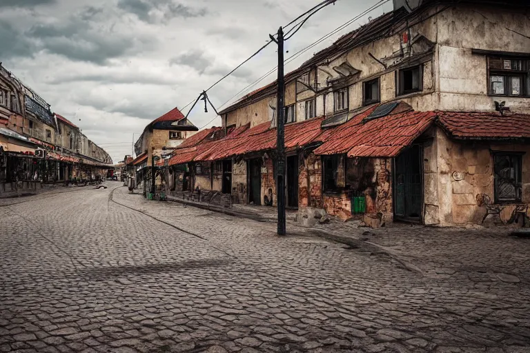 Prompt: Rustic slavic city, XF IQ4, 150MP, 50mm, f/1.4, ISO 200, 1/160s, natural light, Adobe Photoshop, Adobe Lightroom, DxO Photolab, polarizing filter, Sense of Depth, AI enhanced, HDR