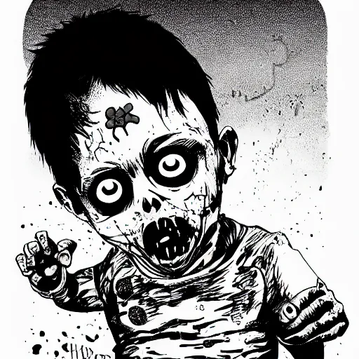 Image similar to zombie baby by robert kirkman