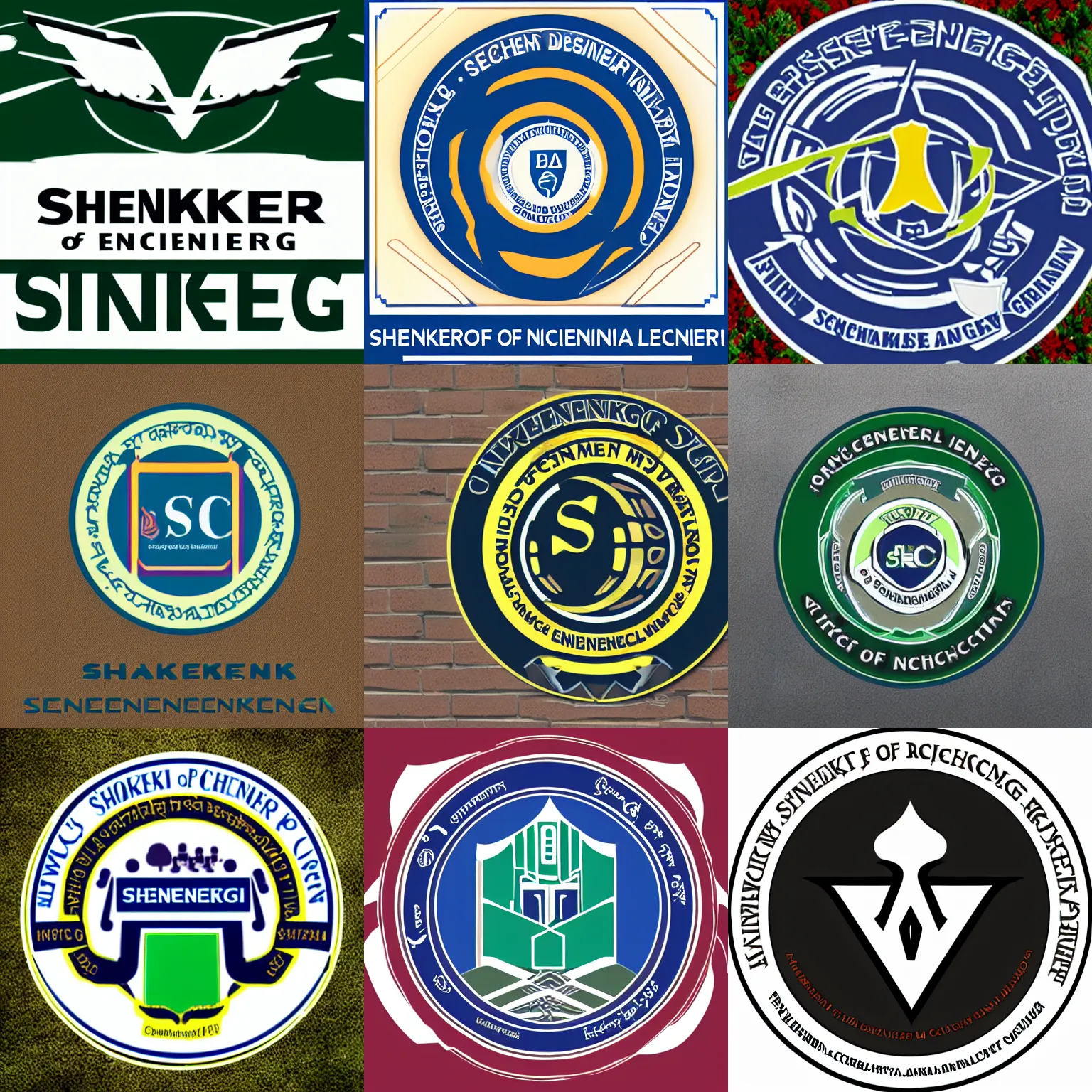 Prompt: shenkar college of engineering and design logo