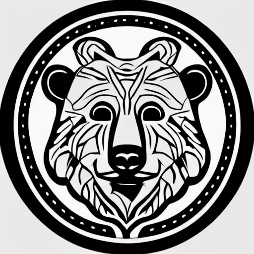 Image similar to warrior bear profile image, vector art, pfp, profile image, detailed, intricate, dramatic, svg, svg vector, 8 k