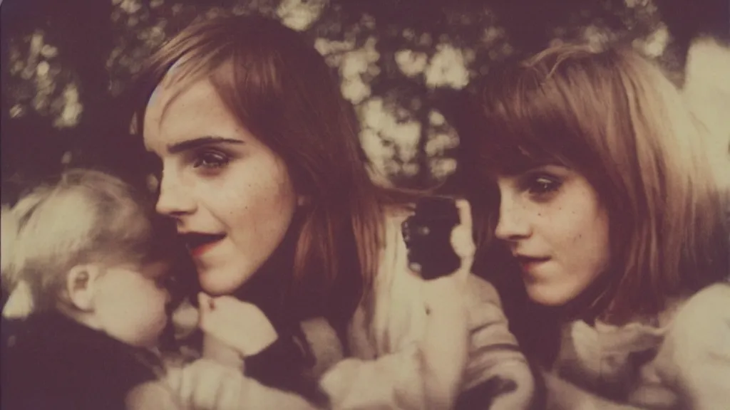 Prompt: polaroid of emma watson as a mother candid shots by Tarkovsky