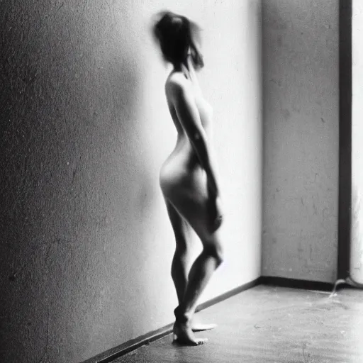 Image similar to award winning black and white 35mm photo depicting human form