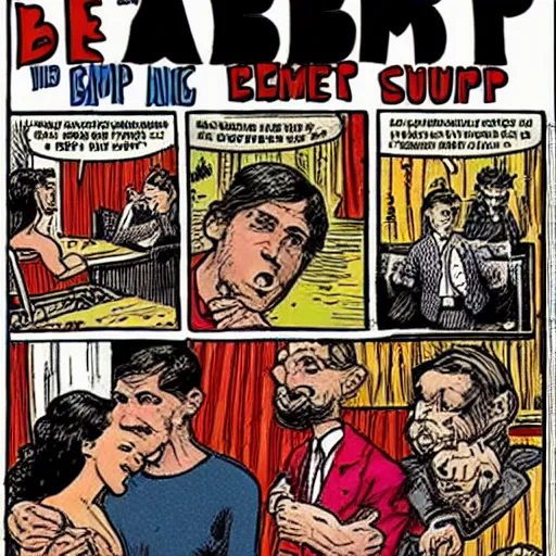 Image similar to robert crumb comic about beta simp cucks