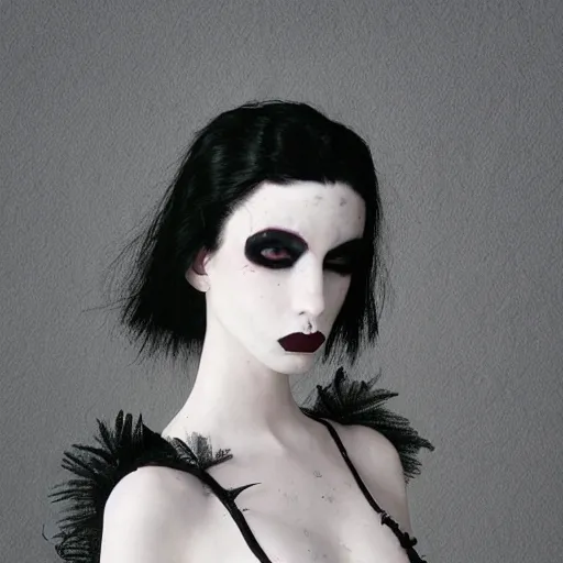 Prompt: goth pale, verisimilitude